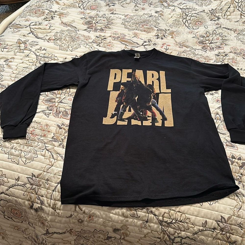 RARE Custom Pearl Jam Scoop Neck Shirt Ten Album Tour Unisex M Gildan